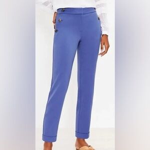 [EUC] $78 LOFT Slim Sailor Pants in Periwinkle. Size 0